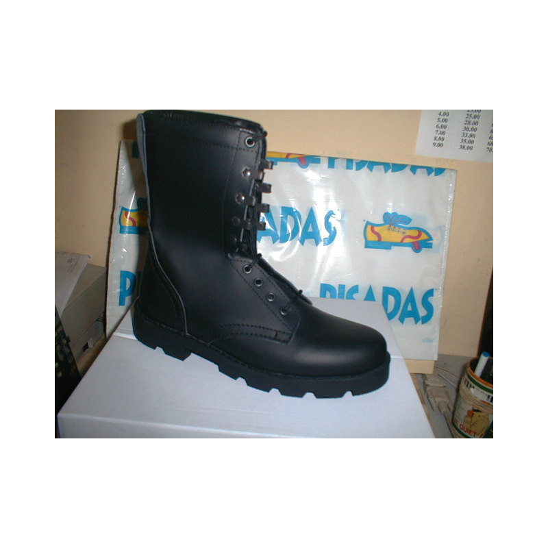 Bota militar Media caña blucher ganchos