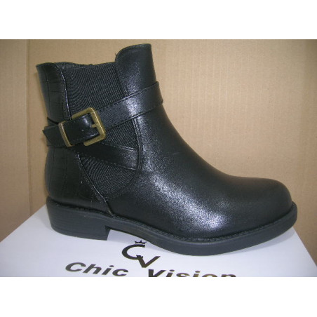 Botín mujer napa correa hebilla elastics