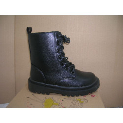 Bota napa militar cremallera cordon