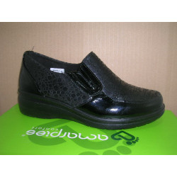 zto mujer dos elasticos charol reptil