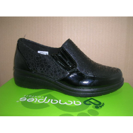 zto mujer dos elasticos charol reptil