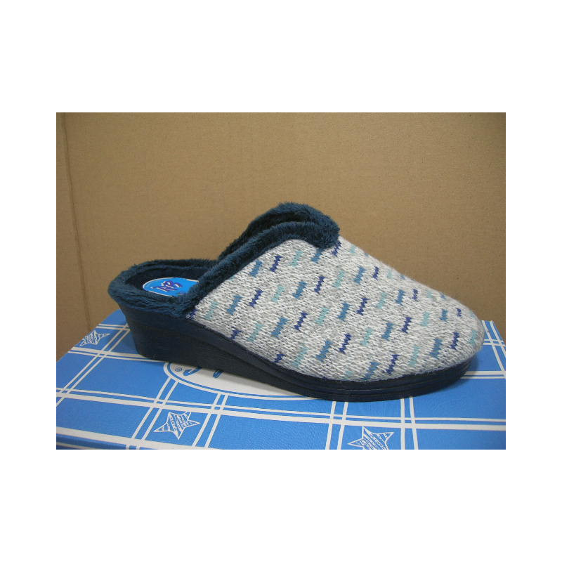 Ztilla zueco Lana raja filo pelo estampd