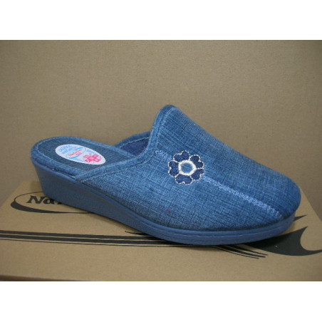 Zueco paño flor lado costura