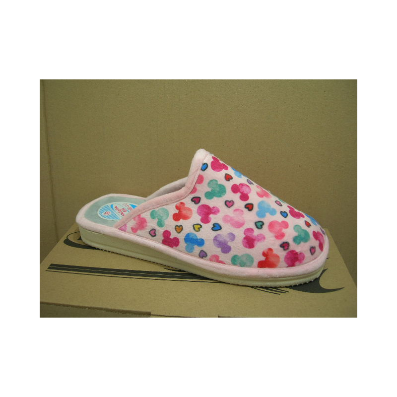 Chinela mujer estapada Ratona corazones