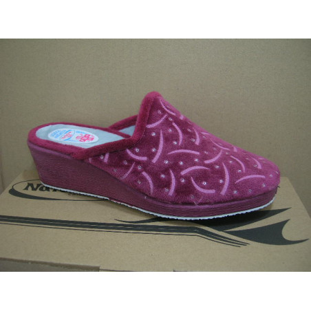 Zueco Cuña alta estampdo rayas puntos pl