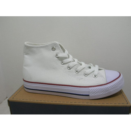 Bota basquet lona puntera de goma