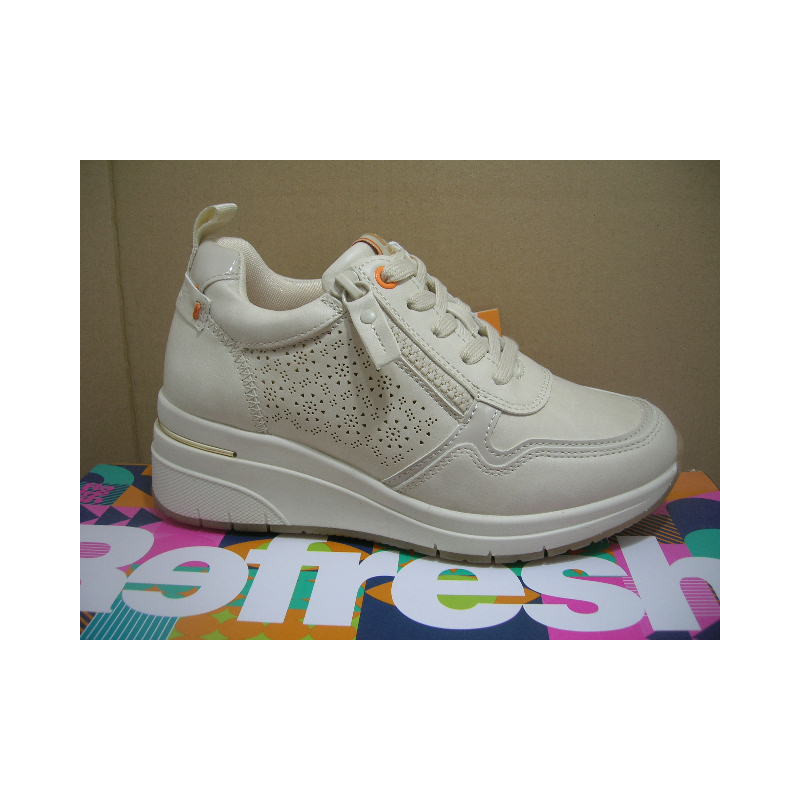 Dept mujer cremallera cuña calado napa