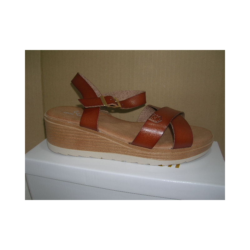 Sand vaquetilla cuña 2 tiras cruzadas