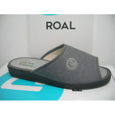 Chancla cab lona Roal Ad pespuntes letra