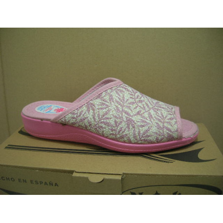 Chancla cuna  pala estampada hojas