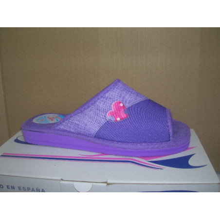 Chancla mujer micro media pala 1 corazon