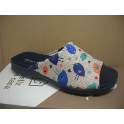 Ztilla sra chancla tela estampda pajaros
