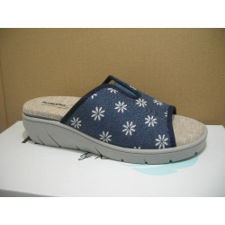 Chancla cuña pala elastico estampa flore