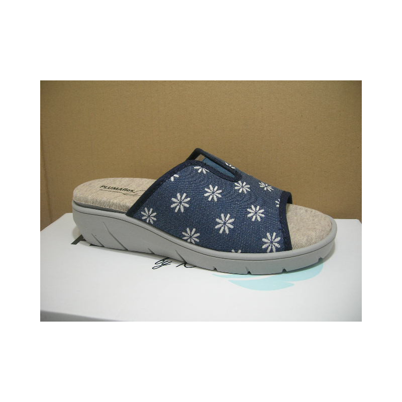 Chancla cuña pala elastico estampa flore