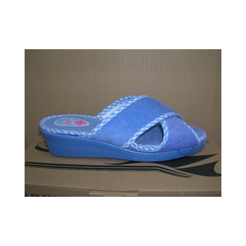 Chancla mujer Rizo tiras cruzadas ribete