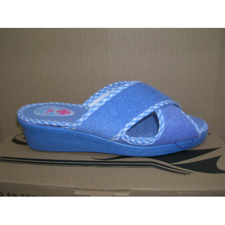 Chancla mujer Rizo tiras cruzadas ribete