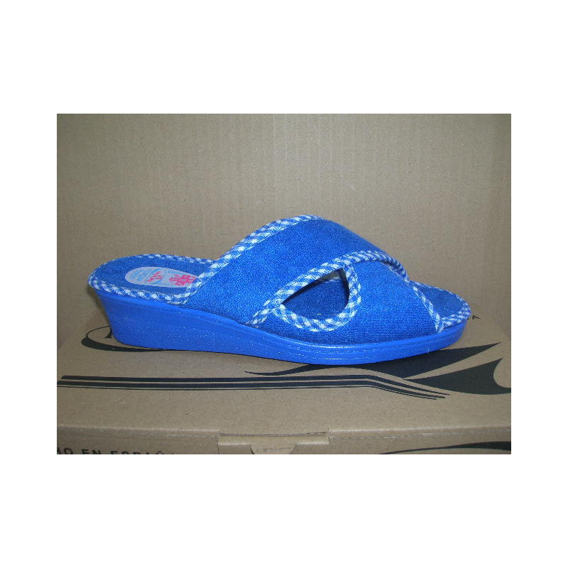 Chancla mujer Rizo tiras cruzadas ribete