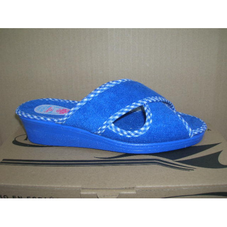 Chancla mujer Rizo tiras cruzadas ribete