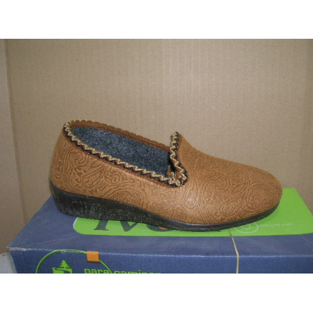 Ztilla mujer cerrada estapado lengueta