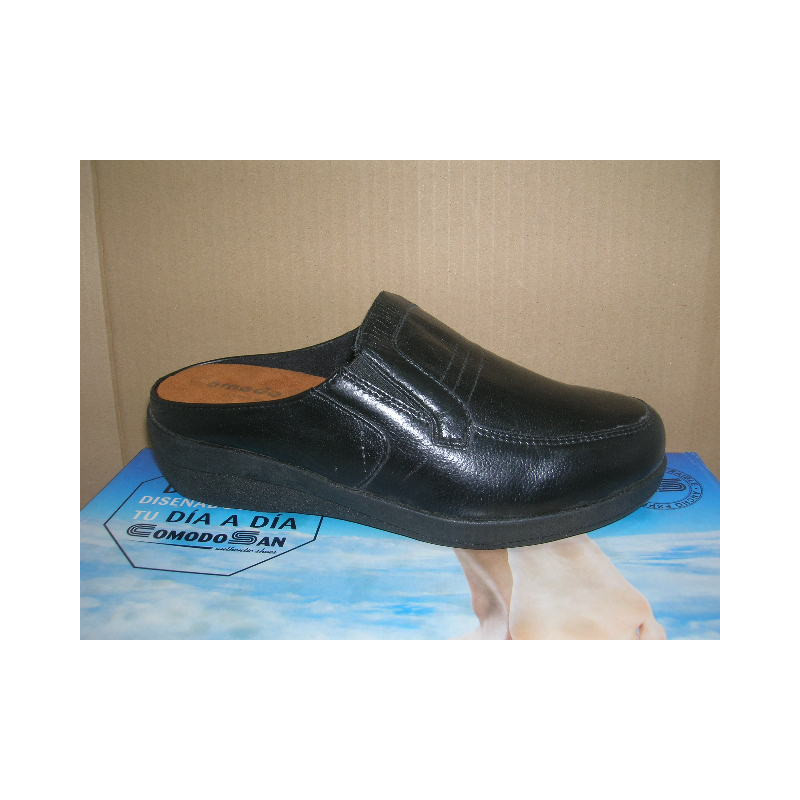 Zueco napa piel 2 elasticos