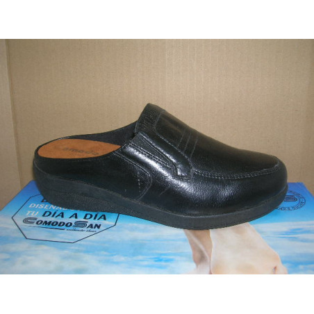 Zueco napa piel 2 elasticos