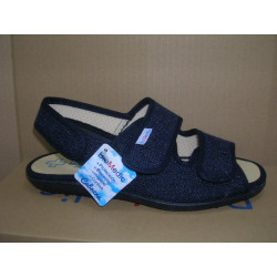 Sandalia lona velcro pala y talon altea