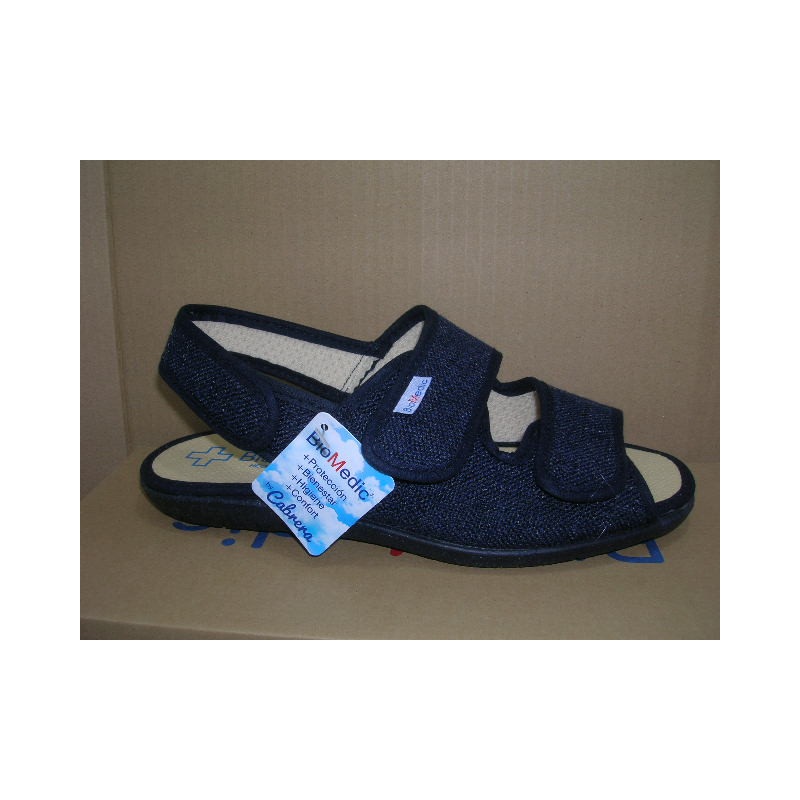 Sandalia lona velcro pala y talon altea