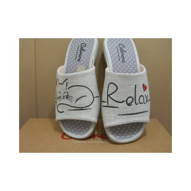 Chancla lona gato relax