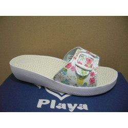 Chancla mujer  hebilla estapada flores