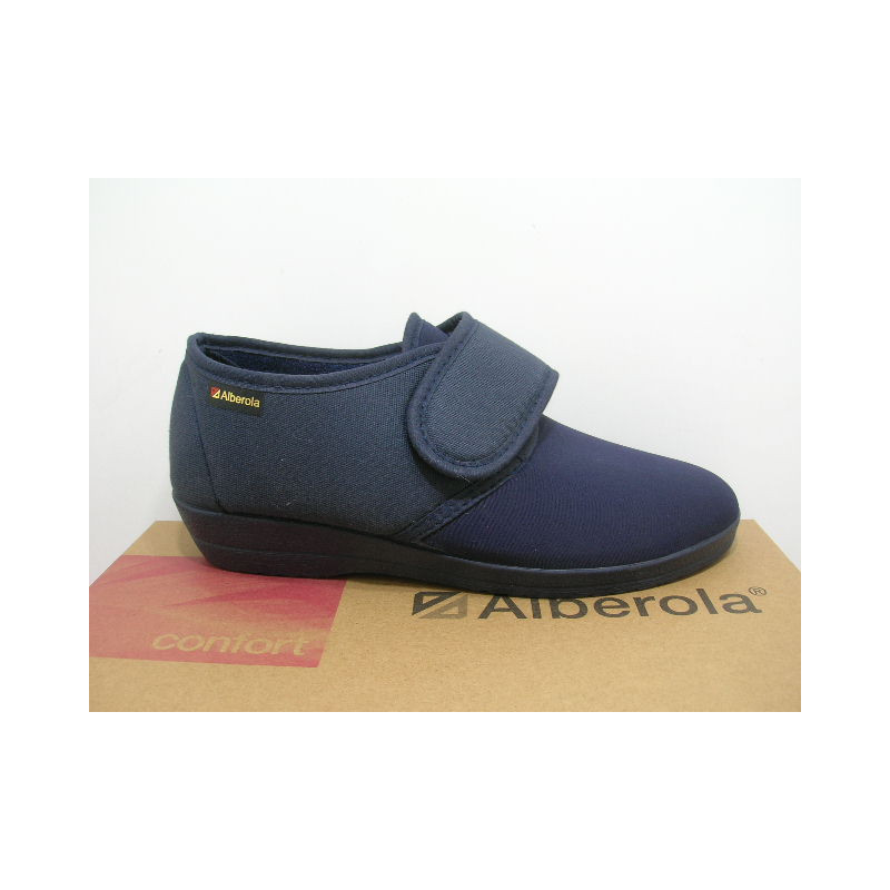 Ztlla cerrada cuña baja licra velcro ALB