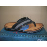 Chancla dedo 2 tiras piel ad marron