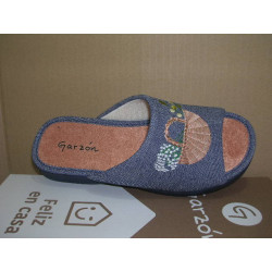 Chancla plana canasto flores   sarga