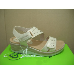 Sand mujer cuña tiras caladas velcros