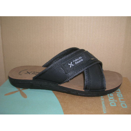 Chancla hombre napa grabada 1 velcro Tii