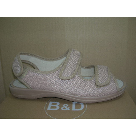 Zapatilla tira talon velcro pala y talon