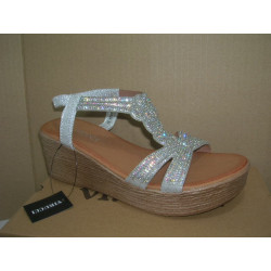 Sand platf mujer tiras brillantes