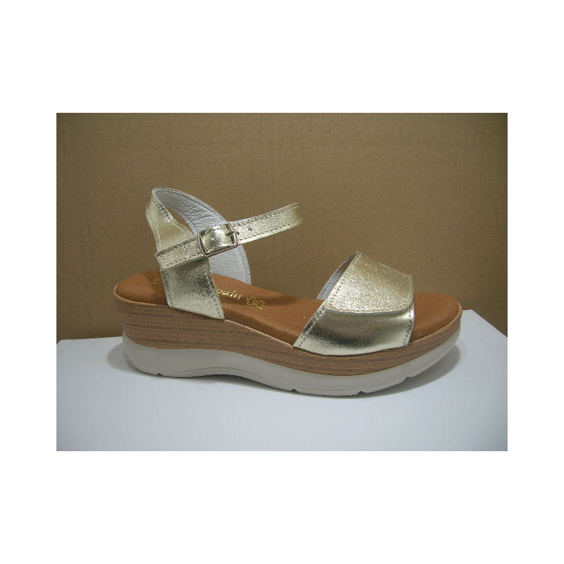 Sand mujer piel pala 1 velcro ancho cuña