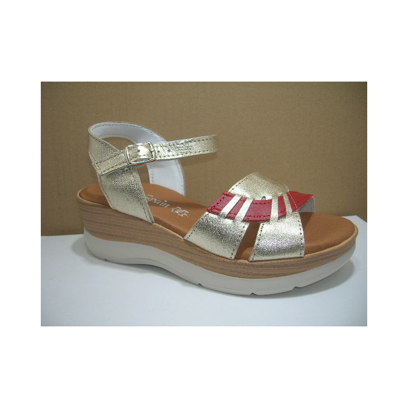 Sand mujer piel pala 1tira roja pala