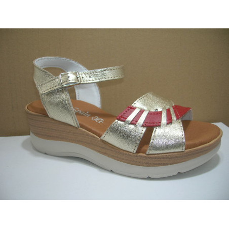 Sand mujer piel pala 1tira roja pala