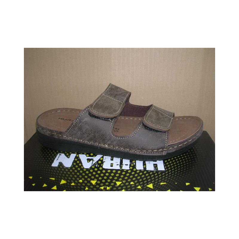 Chancla nobuck 2 velcros anchos