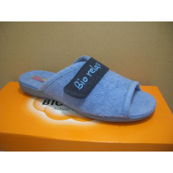 Chancla plana rizo velcro Bio relax