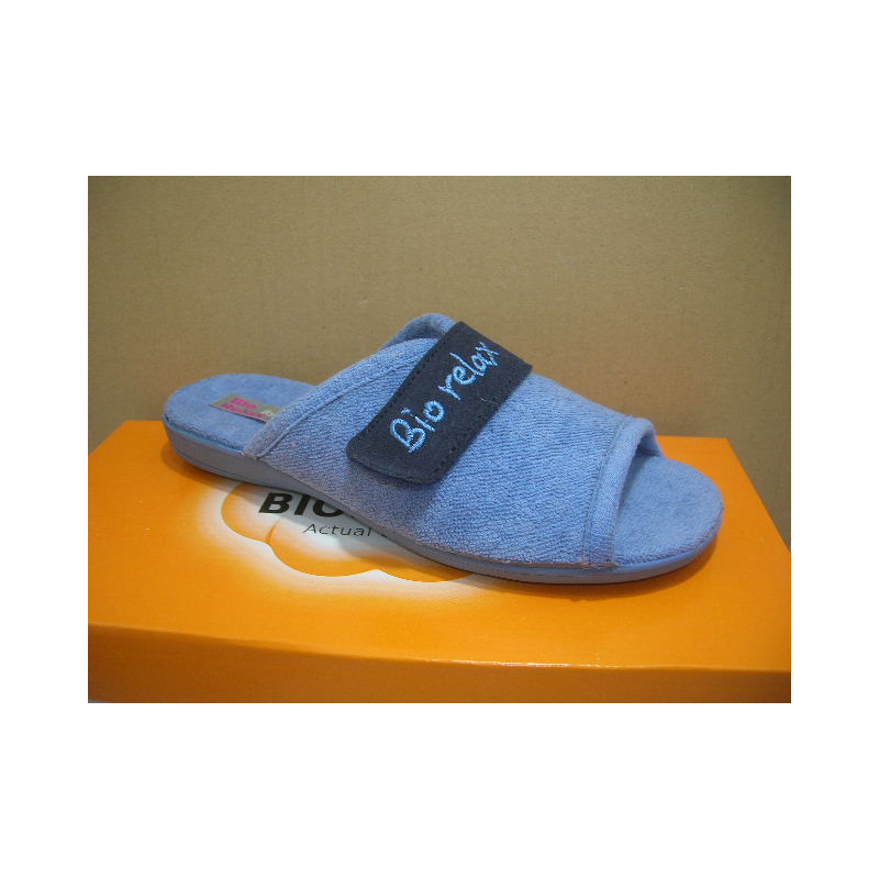Chancla plana rizo velcro Bio relax
