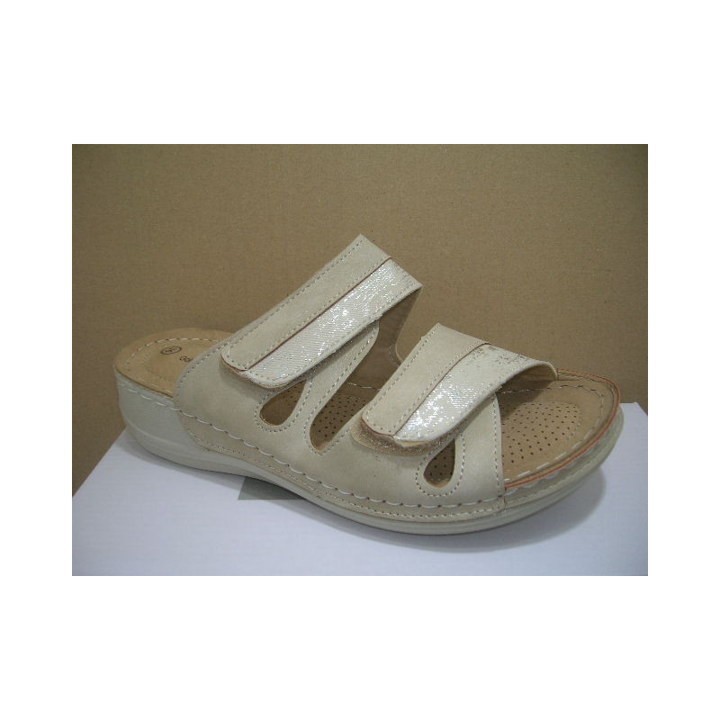 Chancla napa 2 velcros con Tecturas