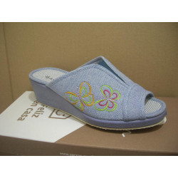 Chancla cuña elastico centro mariposas