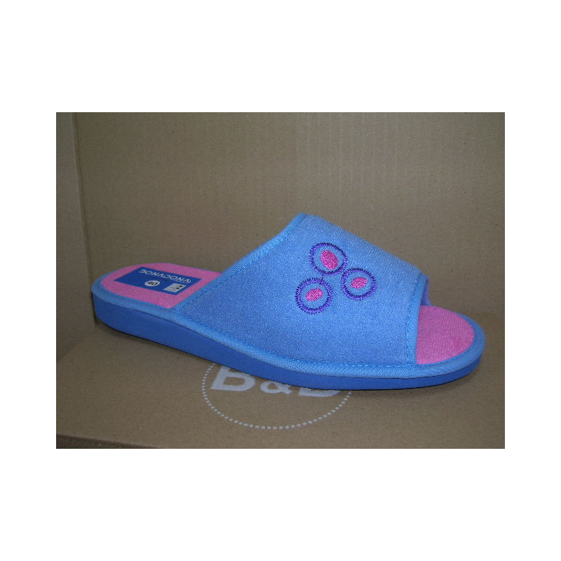Chancla rizo 3 circulos lado bordados mi