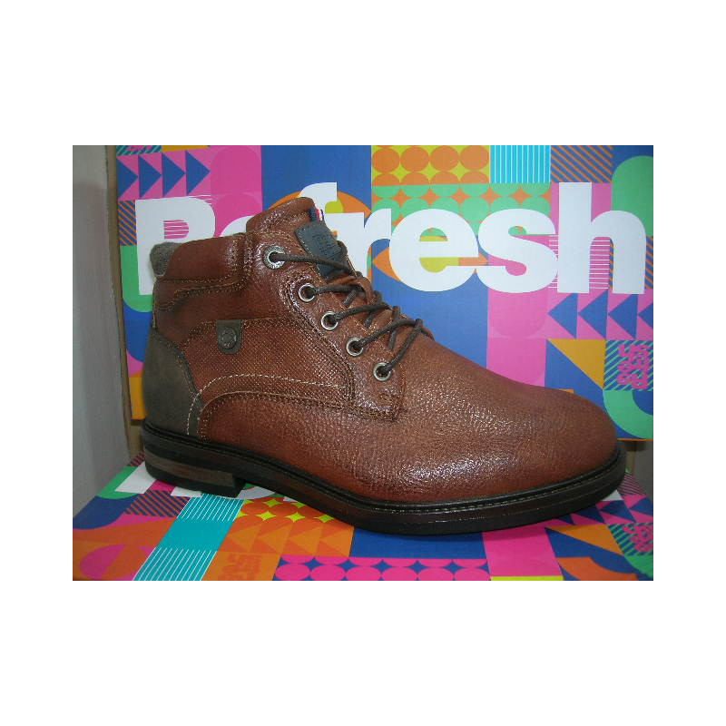 Bota hombre napa boton lado cord