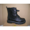 Bota napa militar cremallera cordon