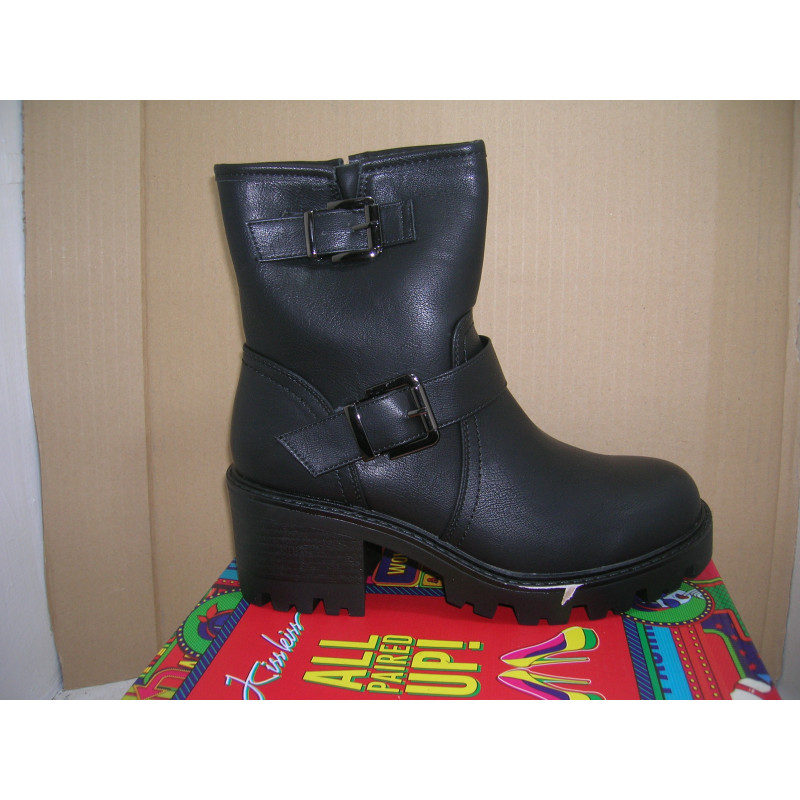 Bota mediacaña  Plataforma 2 hebillas La