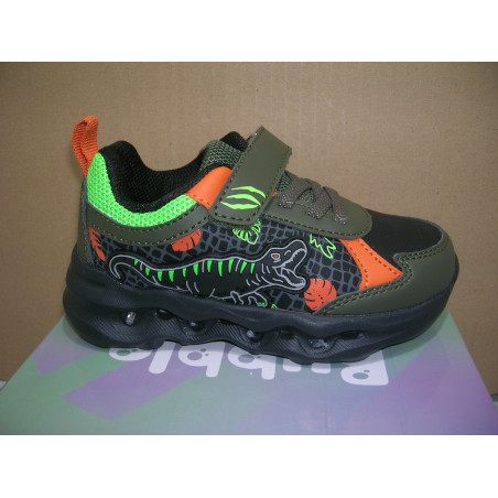 Dept niño luces 1 velcro dinosaurio lado