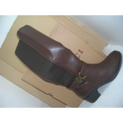 Bota Caña alta eslastico correa metal